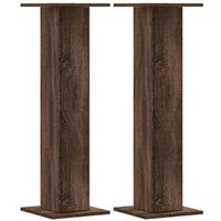 Soportes para plantas y altavoces 2 uds. madera roble 30x30x95 cm Soportes para plantas y altavoces 2 uds. madera roble 30x30x95 cm