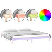 Estructura de cama con LED en madera maciza 120x190 cm - Vidaxl
