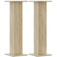 Soportes para Plantas 2 Unidades Madera Roble Sonoma 30x30x95 cm Vidaxl