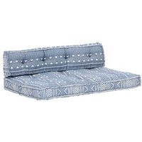 Cojín para Sofá de Palés Vidaxl Patchwork Tela Añil