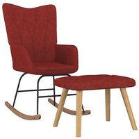 Silla Mecedora Vidaxl con Reposapiés de Tela Silla Mecedora Vidaxl con Reposapiés de Tela