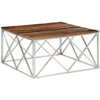 Mesa de Centro de Acero y Madera Maciza Vidaxl