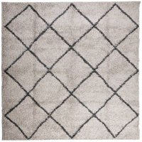 Alfombra de Pelo Largo Moderna Pamplona Vidaxl 240x240 Cm