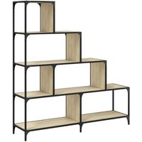 Librería Vidaxl 4 Peldaños Madera Roble Sonoma 139x33,5x149 Cm