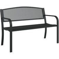 Banco de Jardín de Acero Negro 119 cm