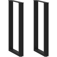 Patas para Mesa de Centro Forma U Acero Negro Vidaxl