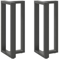Patas de mesa "Forma T" Acero Antracita - Vidaxl