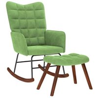 Sillón Mecedora con Taburete Vidaxl