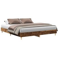 Estructura de Cama Sin Colchón Madera Vieja 200x200 cm Vidaxl