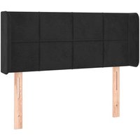 Cabecero de Cama de Terciopelo Negro