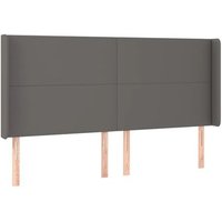 Cabecero con orejas de cuero sintético 203x16x118/128 cm Vidaxl