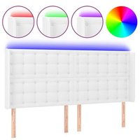 Cabecero de cuero sintético Vidaxl 183x16x118/128 Cm
