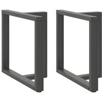 Patas de mesa en forma de T 2 uds Acero Vidaxl