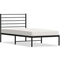 Estructura de Cama Individual con Cabecero Metal 90x200 cm Estructura de Cama Individual con Cabecero Metal 90x200 cm