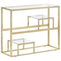 Mesa Consola Vidaxl Acero Inoxidable y Vidrio Templado