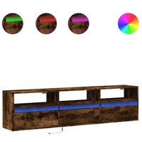Mueble de TV de pared Roble Ahumado 180x31x45 cm Mueble de TV de pared Roble Ahumado 180x31x45 cm