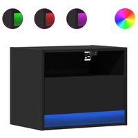 Mesitas de Noche de Pared Dobles con Luces LED