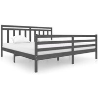 Estructura de cama de madera maciza 200x200 cm