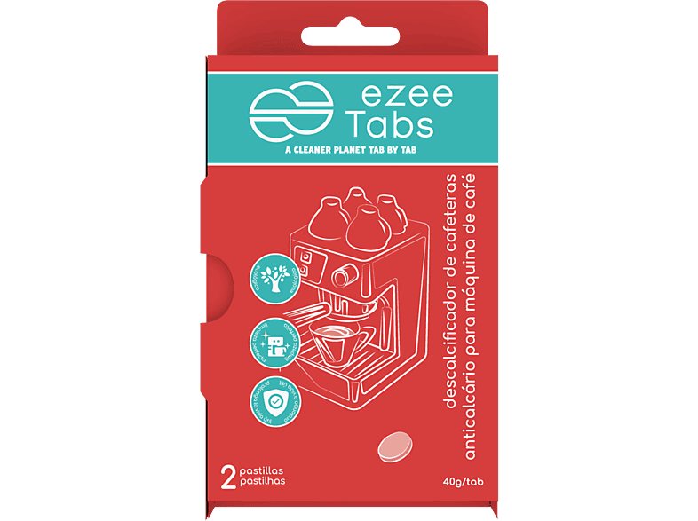 Ezeetabs Limpiador y Descalcificador para Cafeteras y Lavavajillas