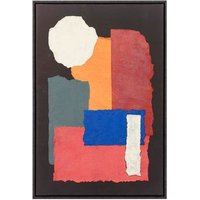 Cuadro Abstracto con Relieve y Marco
