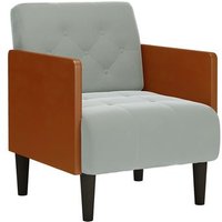 Sillón con reposabrazos de terciopelo