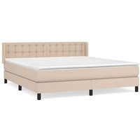 Cama Box Spring con Colchón de Cuero Sintético 180x200cm