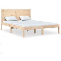 Estructura de Cama Matrimonial Madera Maciza 135x190 cm Vidaxl