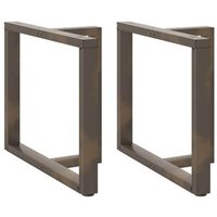 Patas de Mesa Comedor Forma T Acero Natural 100x35x72-73cm