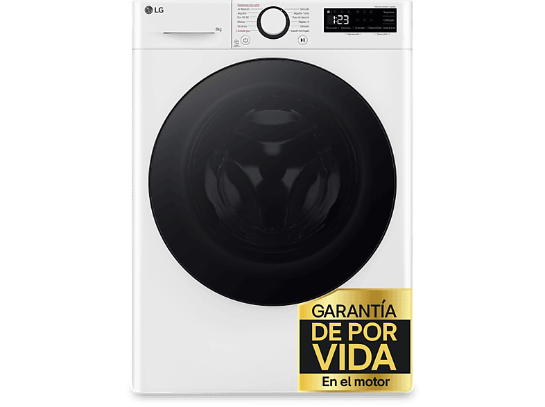 Lavadora LG F2WR5S08AGW 8 kg 1200 rpm AI Direct Drive Steam