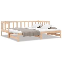 Sofá Cama Extraíble de Madera Maciza de Pino 80x200 cm