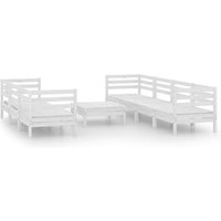 Juego de Muebles de Jardín 8 Pzas Madera Maciza de Pino Vidaxl