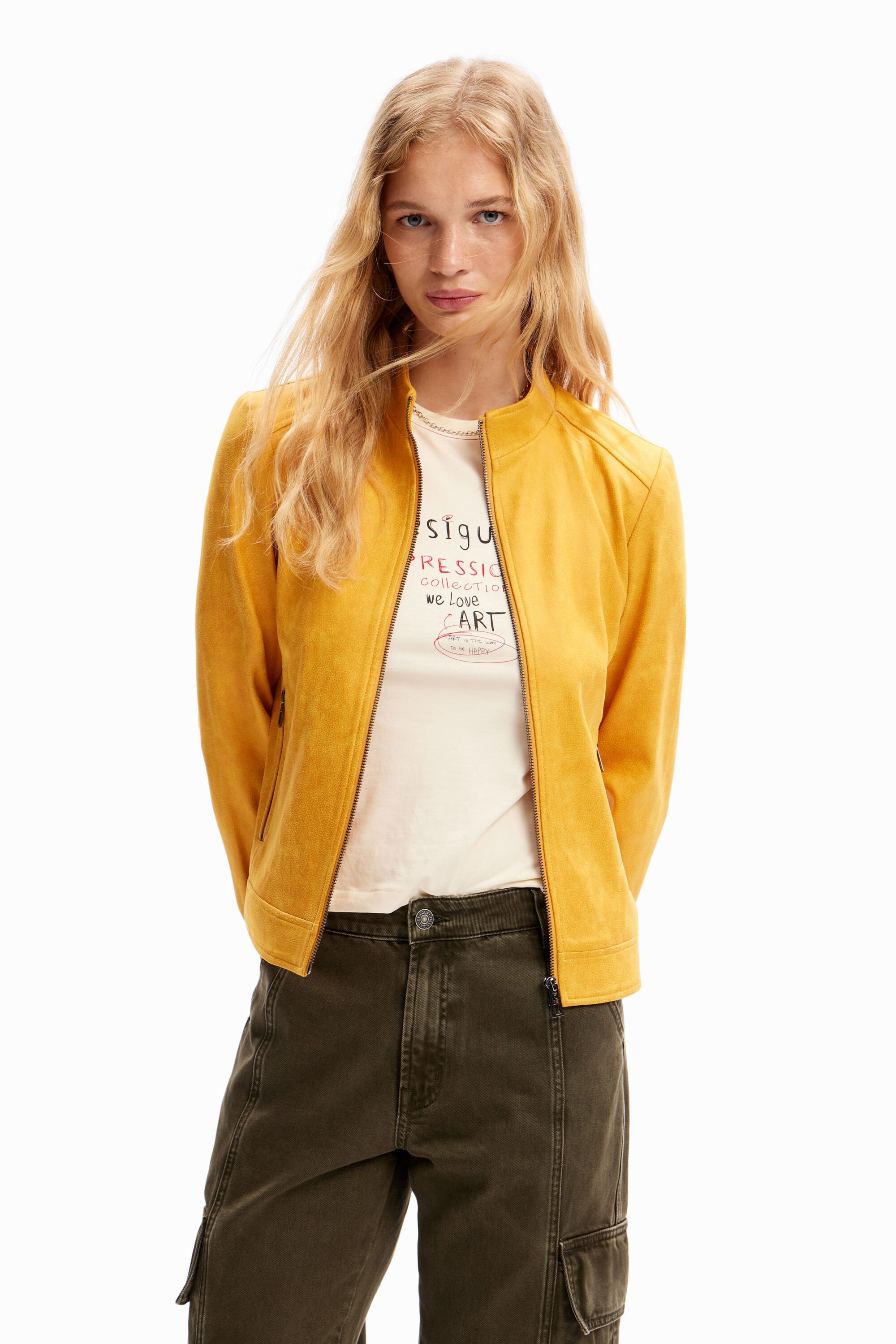 Cazadora Biker Slim Mujer