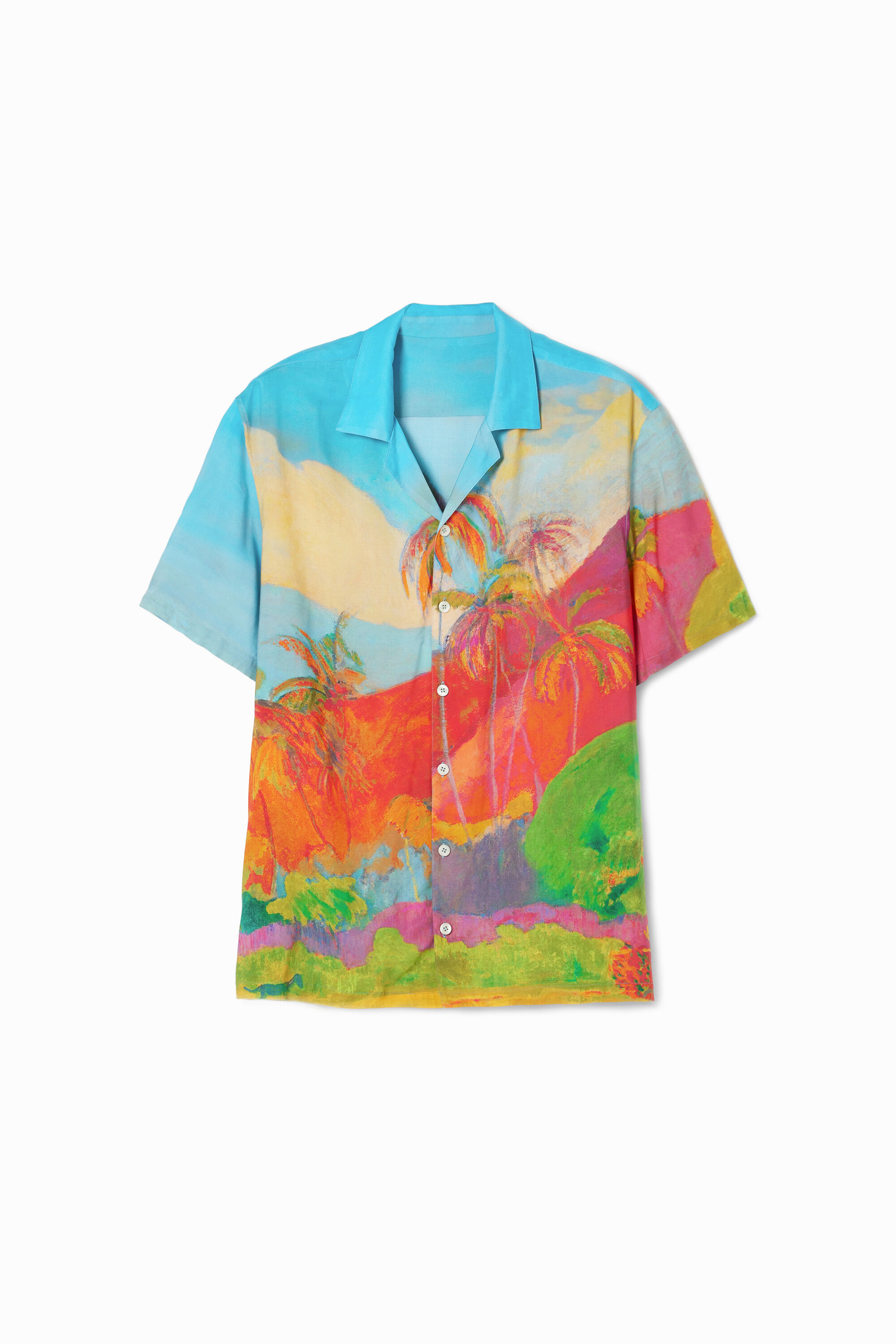 Camisa de Manga Corta Isla Tropical para Hombre