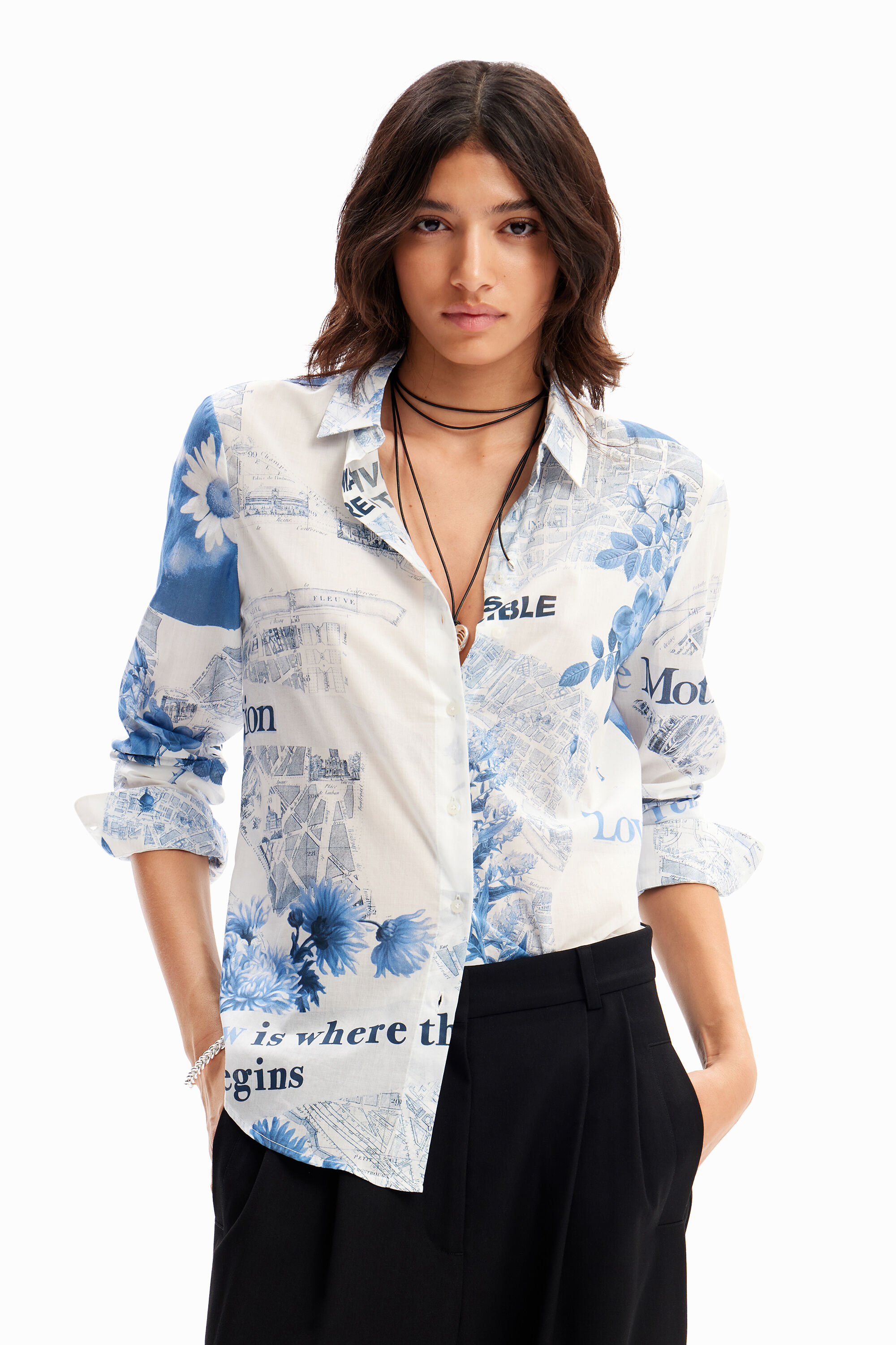 Desigual Camisa Liqera MAPAS FE Desigual Camisa Liqera MAPAS FE