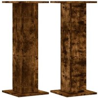 Soportes para Plantas con 2 Unidades, Diseño de Roble Ahumado, 30x30x80 cm