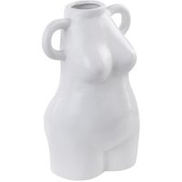Florero de Porcelana Patrón Cuerpo de Mujer con Asas Aigio 25 Cm