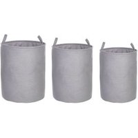 Conjunto de 3 Cestas de Poliéster y Algodón