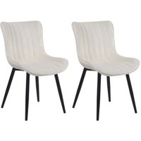 Set de 2 Sillas de Comedor CLP Terciopelo/Polipiel