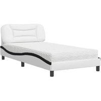 Cama con colchón de cuero sintético 100x200 cm Vidaxl