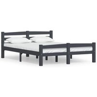 Cama Matrimonial 140x200 cm Estructura de Madera Maciza de Pino