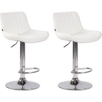 Pack 2 Taburetes de Bar Lentini Polipiel 50x50x86 Cm