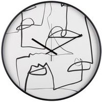 Reloj de Pared Metálico Negro 60x4.5x60 cm