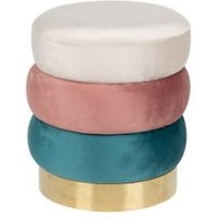 Puff Terciopelo con Base Metal 40x40x43 cm