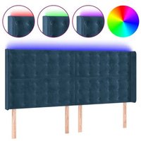 Cabecero con Led de Terciopelo 203x16x118/128 Cm Vidaxl