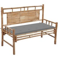 Rogal Banco de Jardín con Cojín Bambú 120 cm