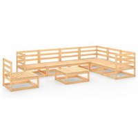 Juego de Muebles de Jardín 8 Piezas de Madera Maciza de Pino Juego de Muebles de Jardín 8 Piezas de Madera Maciza de Pino