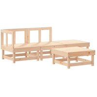Juego de Muebles de Jardín 4 Piezas Vidaxl Madera Maciza de Pino Juego de Muebles de Jardín 4 Piezas Vidaxl Madera Maciza de Pino