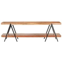 Mueble TV de Madera Maciza de Acacia 160x40x50 Cm