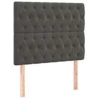 Cabeceros de Terciopelo Gris Oscuro