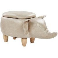 Taburete para niños con forma de elefante y almacenaje